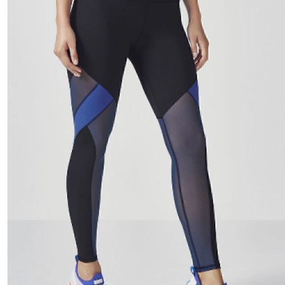 Fabletics leggings Womens Size XS color Block Mesh Full length active pants - Picture 2 of 8